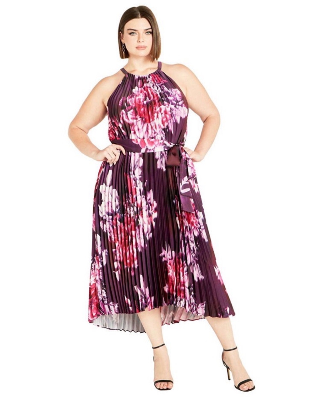 Avenue Women's Plus Size Demi Pleat Dress sz 14